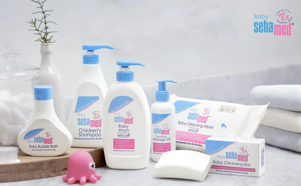 Baby care product collection from Seba Med.