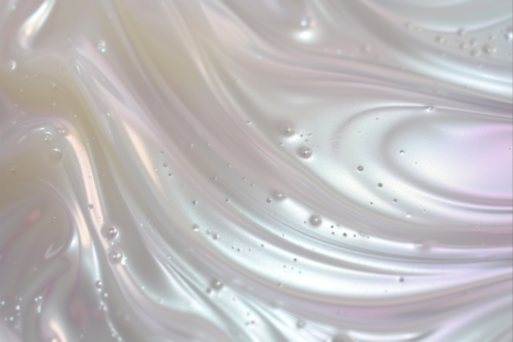 a closeup look at a pearlescent shampoo